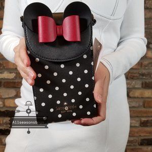 Kate Spade New York Disney Minnie Mouse North South Flap Phone Crossbody BOW